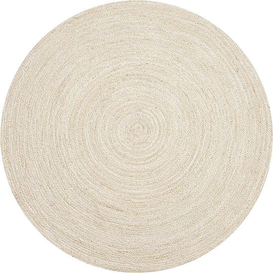 Woven Jute Rug 48x48 inch rectangular natural jute rug