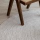 3 Ft Round Jute Area Rugs Off White Dyed Natural Fibers Carpet Area Rug for Living Room, Hallways