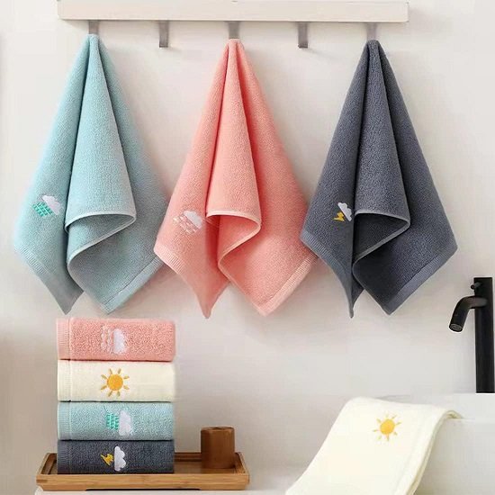 Bathroom Hand Towels Set of 4, 100% Cotton Towels Highly Absorbent Hand Towels Measures 14" x 29"