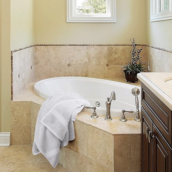 4-Pack Bath Towel Set, (27 x 54 inches) 100% Ring-Spun Cotton, Lightweight, Highly Absorbent Quick-Dry Towels (Silver)