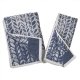 Distressed Leaves Hand Towel (2-Pack),Denim Blue