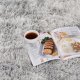 Fluffy plush rug 5x7 for living room bedroom home decoration, light gray