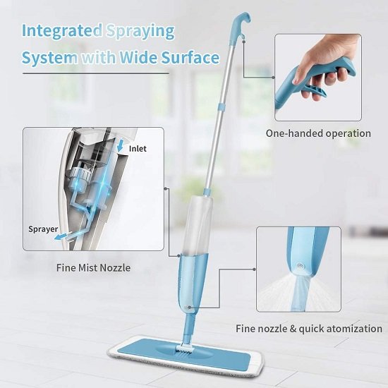 Spray Mops Wet Mops for Floor Cleaning - Microfiber Dry Dust Mops