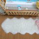 Faux Sheep Fur Rug, Soft Fluffy Furry Area Rug Super Soft 2 x 5.3 Feet, White