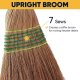 Heavy Duty Corn Broom Commercial Indoor and Outdoor Broom 59.8 inches tall